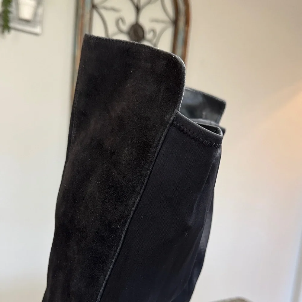 Nine West Black black suede tall Boots 8